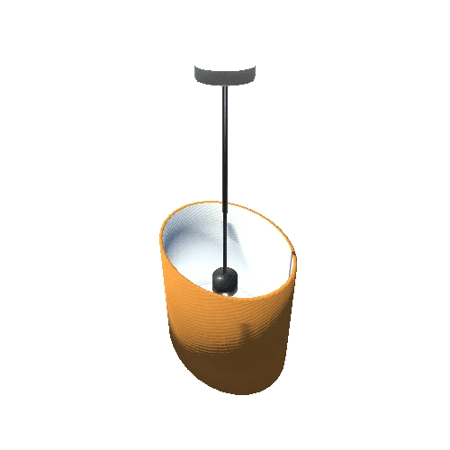 Hanging Light-001 - Oval Shade Orange